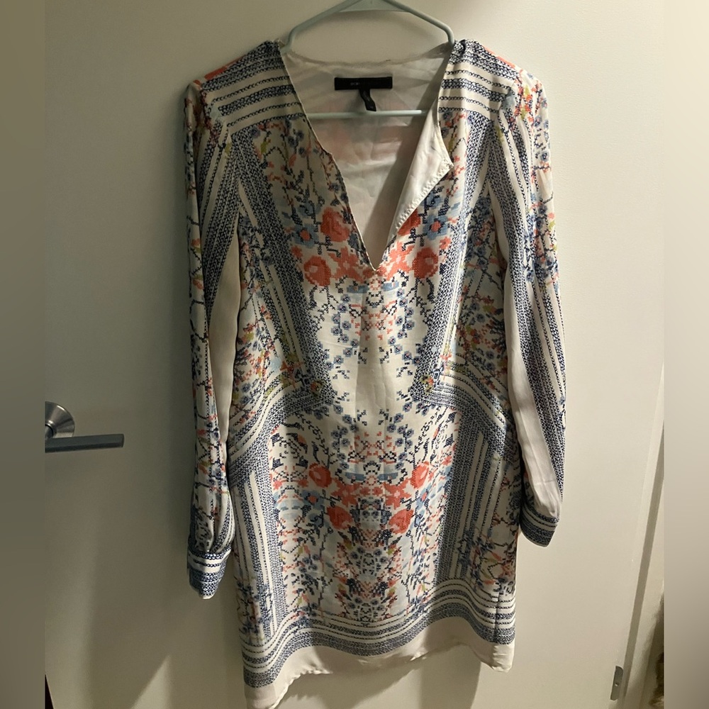 BCBGMaxAzria Multicolor Long Sleeve Dress